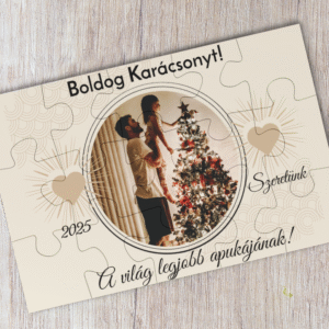 .Boldog Karácsonyt A világ legjobb Apukájának egyedi fényképes mágneses Puzzle
