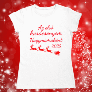 Az első karácsonyom nagynéniként piros rénszarvas 2025