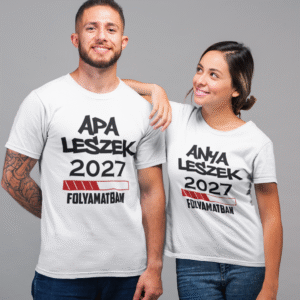 .. 2027 Anya Leszek Apa Leszek Páros Póló 2 db fehér