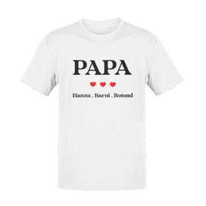 .PAPA feliratú férfi póló egyedi nevekkel