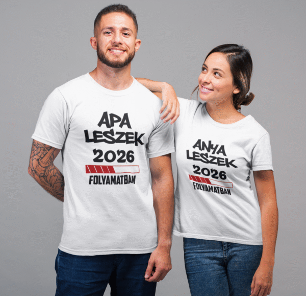 .2026 Anya Leszek Apa Leszek Páros Póló 2 db fehér