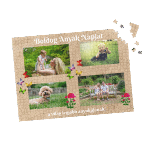 .Anyák Napi puzzle/kirakó színes virágokkal,pillangókkal 300 db-os